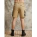 Men Camo Patchwork Double String Multi Pocket Short Stick Cool Cargo Shorts