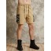 Men Camo Patchwork Double String Multi Pocket Short Stick Cool Cargo Shorts