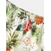 Mens All Over Pineapple Floral Print Holiday Drawstring Short